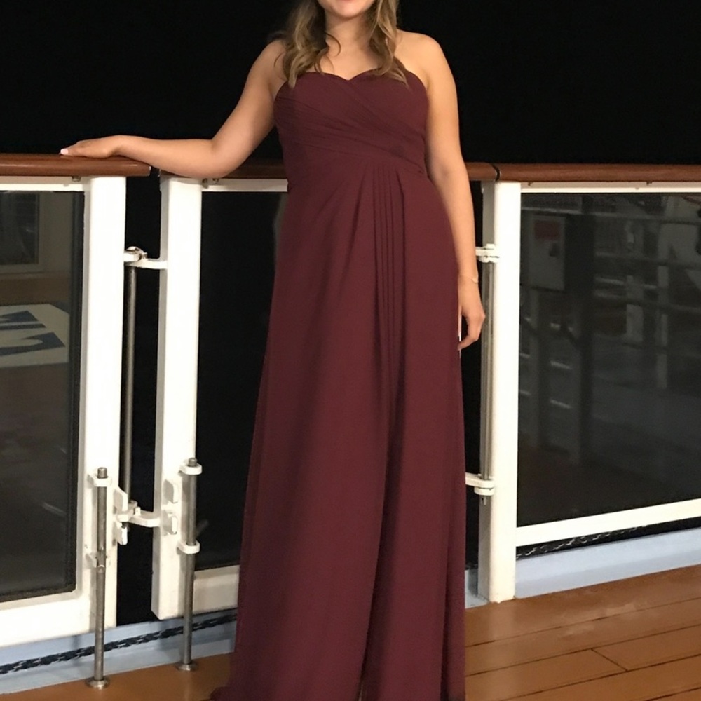 Formal Dress / maroon bridesmaid dress